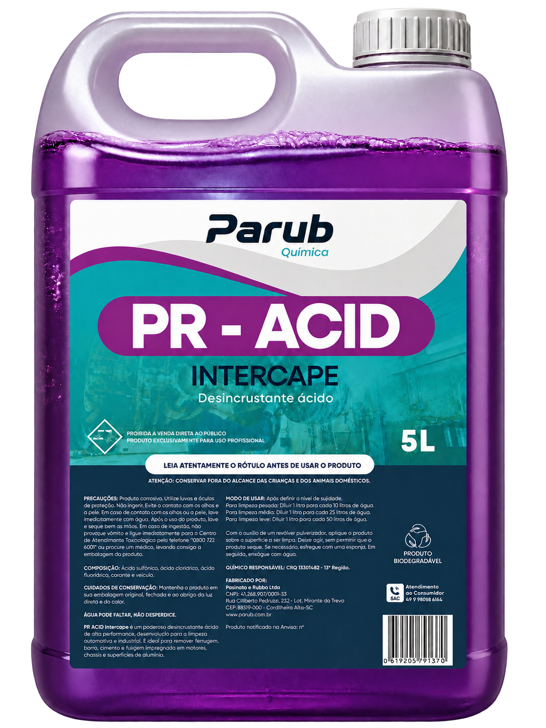 PR-ACID Intercape 5L sem fundo