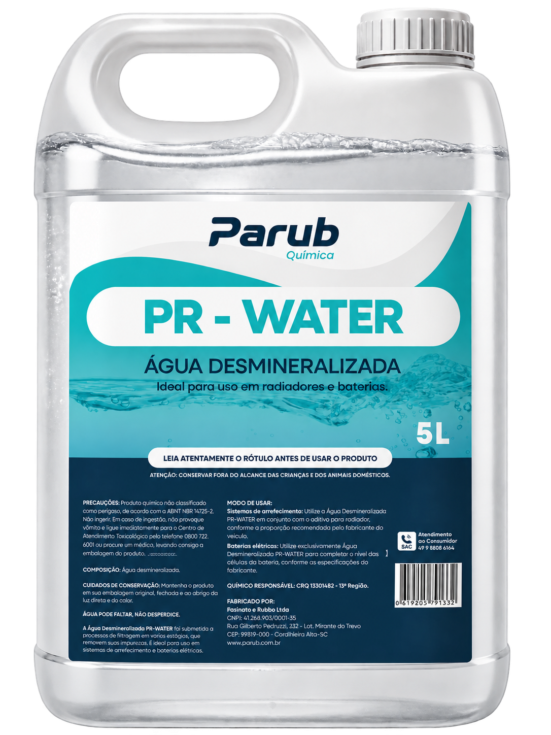 PR-WATER Água Desmineralizada - imagem do produto sem fundo