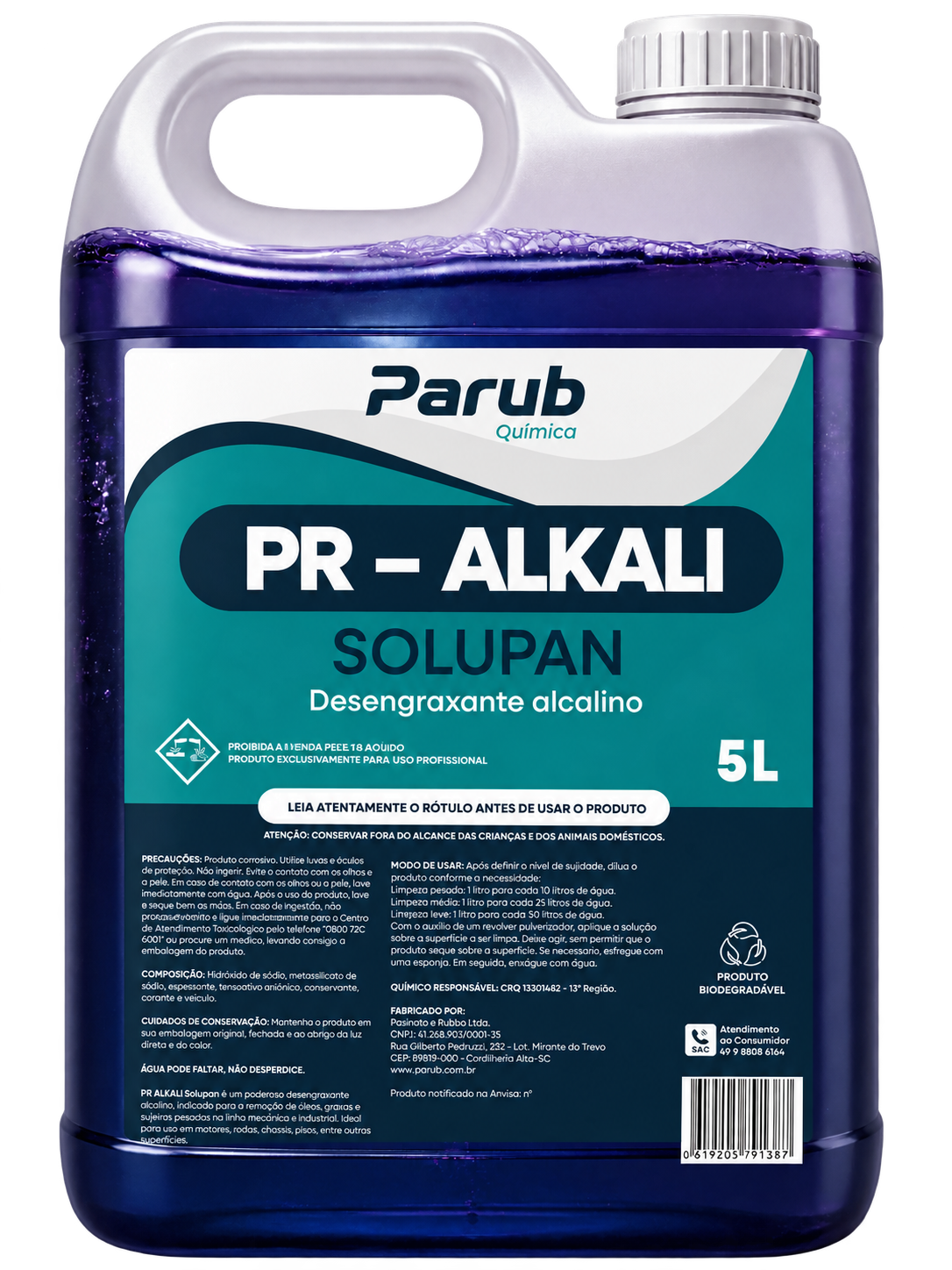 PR Alkali Solupan desengraxante alcalino 5 litros